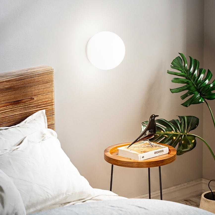 Ideal Lux - Stensko svetilo MAPA 1xE27/42W/230V premer 20 cm bela