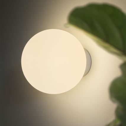 Ideal Lux - Stensko svetilo MAPA 1xE27/42W/230V premer 20 cm bela