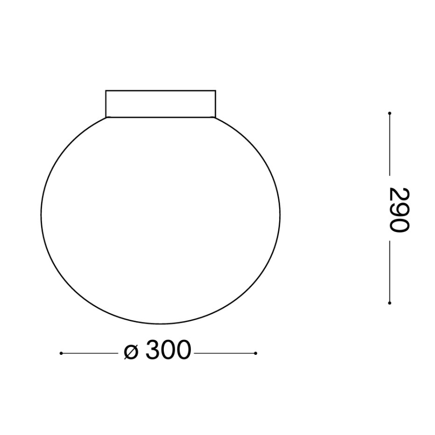 Ideal Lux - Stensko svetilo MAPA 1xE27/42W/230V Ø 30 cm belo