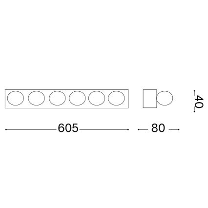 Ideal Lux - Stensko svetilo PRIVE 6xE14/40W/230V, belo