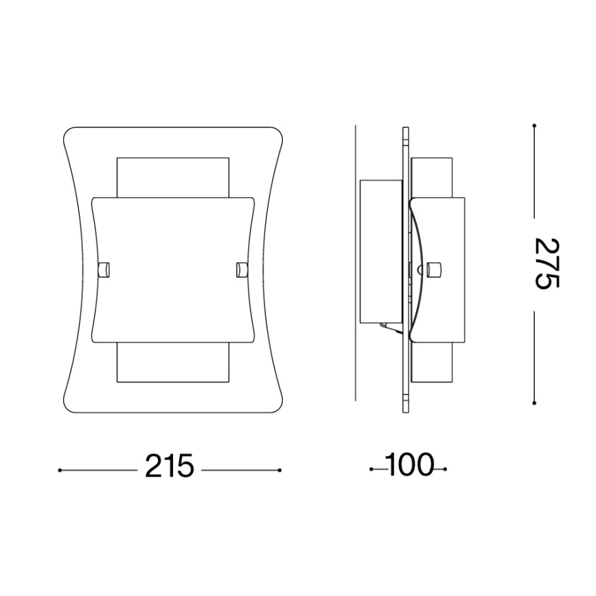 Ideal Lux - Stensko svetilo TRIPLO 1xE27/60W/230V prozorno