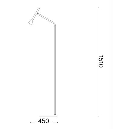 Ideal Lux - stoječa LED svetilka DIESIS LED/4,5W/230V CRI 95 matiran krom