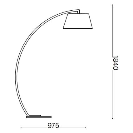 Ideal Lux - Stoječa svetilka 1xE27/60W/230V