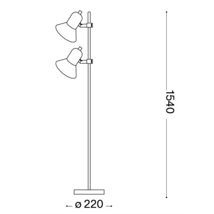 Ideal Lux - Stoječa svetilka 2xE27/60W/230V