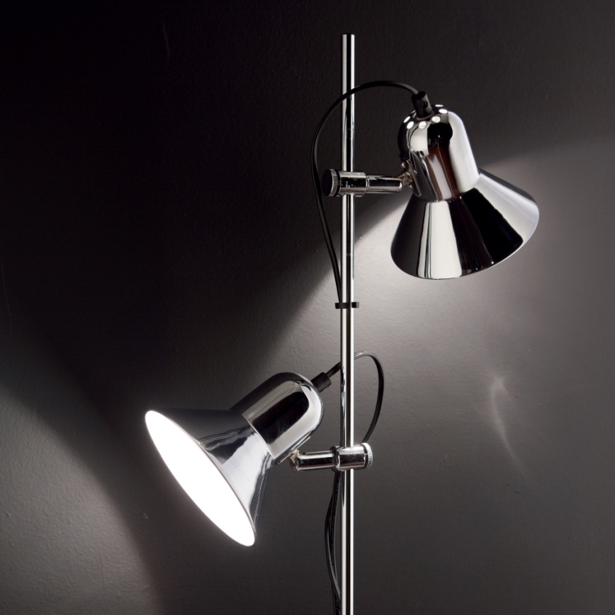 Ideal Lux - Stoječa svetilka 2xE27/60W/230V, sijajni krom