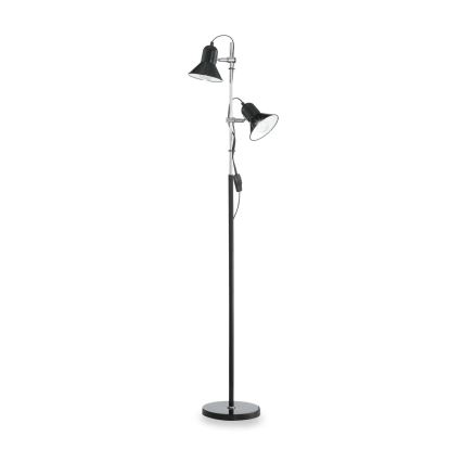 Ideal Lux - Stoječa svetilka POLLY 2xE27/60W/230V črna