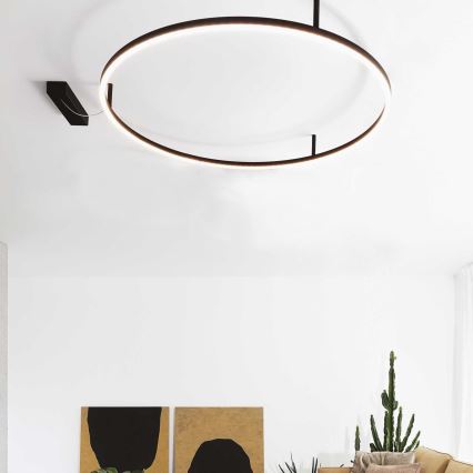 Ideal Lux - LED stropna svetilka ORACLE SLIM LED/37W/230V 3000K CRI 90 premer 70 cm črna