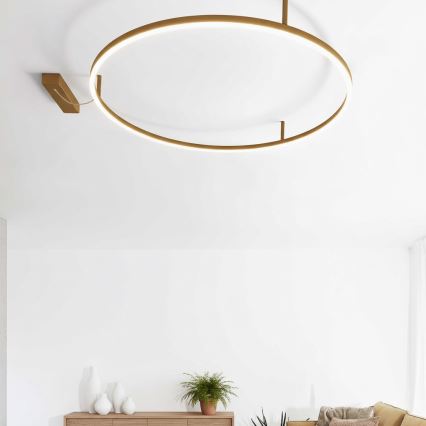 Ideal Lux - LED stropna svetilka ORACLE SLIM LED/53W/230V 3000K CRI 90 premer 90 cm zlata