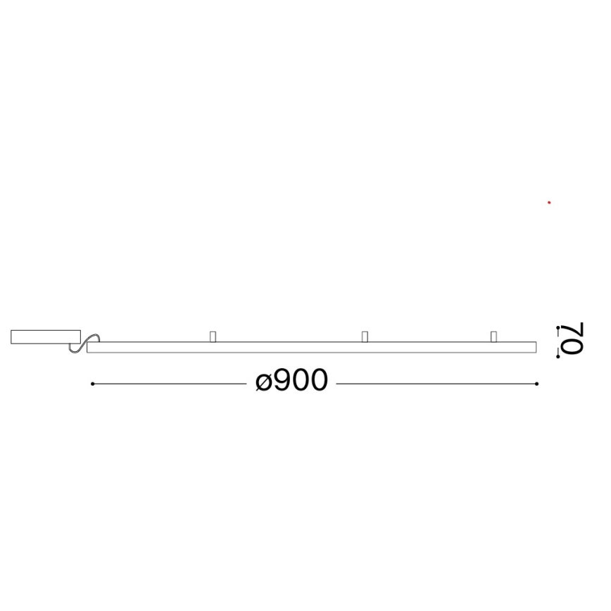 Ideal Lux - LED stropna svetilka ORACLE SLIM LED/53W/230V 3000K CRI 90 premer 90 cm zlata