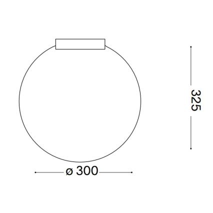 Ideal Lux - Stropna svetilka CARTA 1xE27/25W/230V pr. 30 cm bela