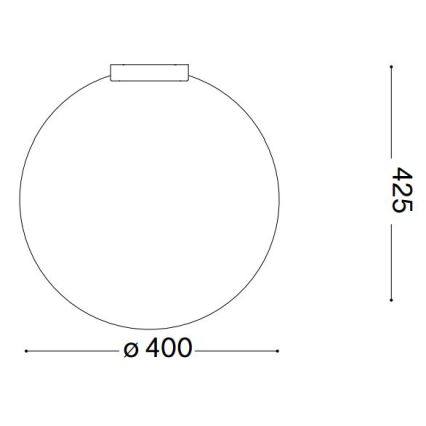 Ideal Lux - Stropna svetilka CARTA 1xE27/25W/230V pr. 40 cm bela