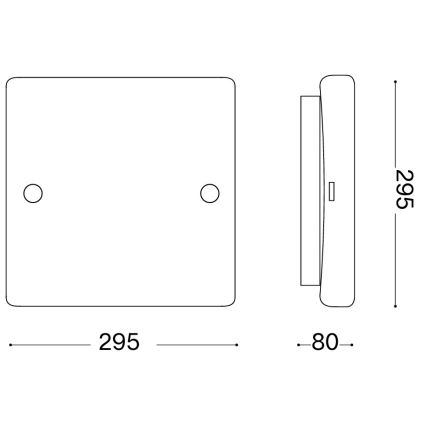 Ideal Lux - Stropna svetilka CELINE 2xE27/60W/230V 29,5x29,5 bela