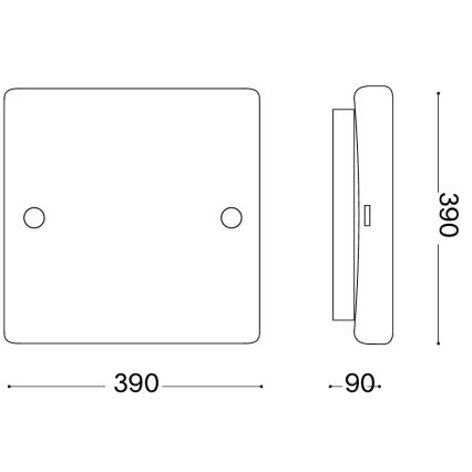 Ideal Lux - Stropna svetilka CELINE 3xE27/60W/230V 39x39 bela