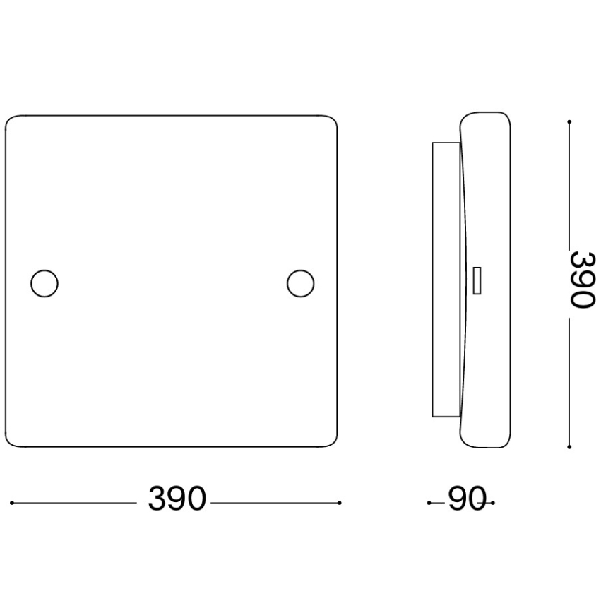 Ideal Lux - Stropna svetilka CELINE 3xE27/60W/230V 39x39 bela