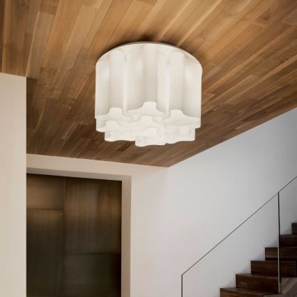 Ideal Lux - Stropna svetilka COMPO 6xE27/52W/230V, premer 56 cm, bela