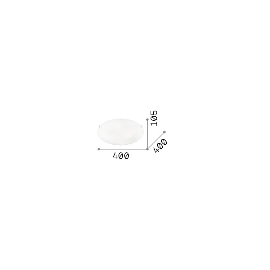 Ideal Lux - Stropna svetilka LANA 3xE27/60W/230V Ø 40 cm bela