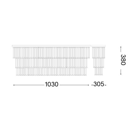 Ideal Lux - Stropna svetilka MARTINEZ 8xE14/40W/230V sijajni krom