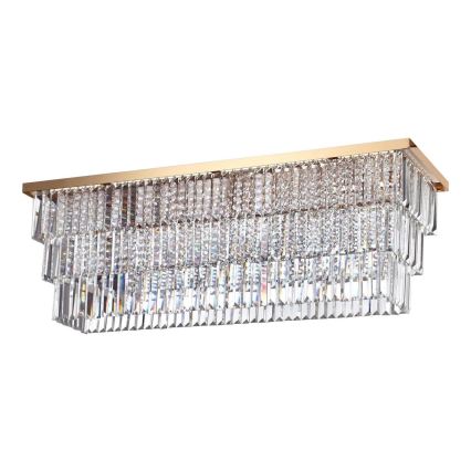 Ideal Lux - Stropna svetilka MARTINEZ 8xE14/40W/230V zlata