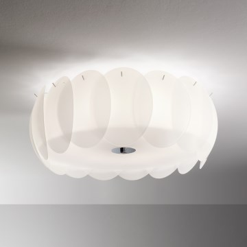 Ideal Lux - Stropna svetilka OVALINO 8xE27/60W/230V, Ø 53,5 cm, bela