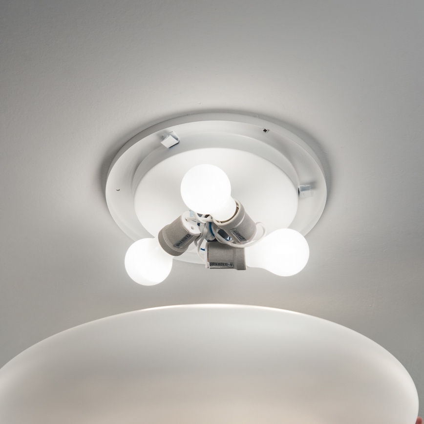 Ideal Lux - Stropna svetilka SMARTIES 1xE27/42W/230V premer 33 cm bela