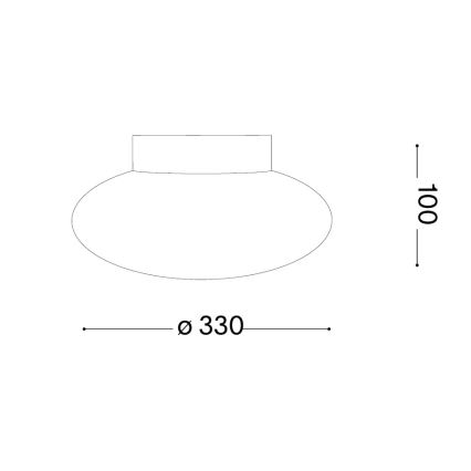 Ideal Lux - Stropna svetilka SMARTIES 1xE27/42W/230V premer 33 cm bela