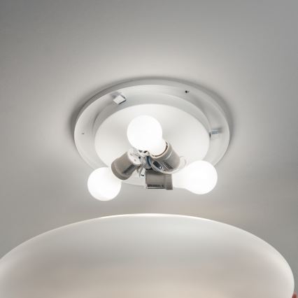 Ideal Lux - Stropna svetilka SMARTIES 2xE27/42W/230V, Ø 42,5 cm, bela
