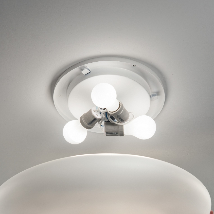 Ideal Lux - Stropna svetilka SMARTIES 2xE27/42W/230V, Ø 42,5 cm, bela