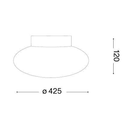 Ideal Lux - Stropna svetilka SMARTIES 2xE27/42W/230V, Ø 42,5 cm, bela