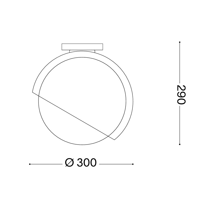 Ideal Lux - Stropno svetilo BLOOM 1xE27/42W/230V, premer 30 cm, zlato/dimno bež