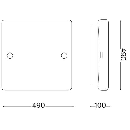 Ideal Lux - Stropno svetilo CELINE 4xE27/60W/230V 49x49 belo