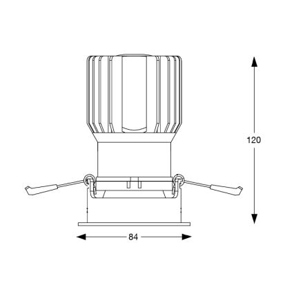 Ideal Lux - LED vgradna stropna svetilka GAME TRIM LED/11W/230V 3000K CRI 90 8,4x8,4 cm IP40 bela