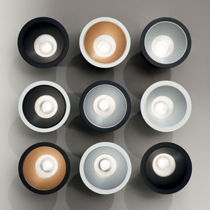 Ideal Lux - LED vgradna stropna svetilka GAME TRIM LED/11W/230V 3000K CRI 90 premer 8,5 cm IP40 črna/bela