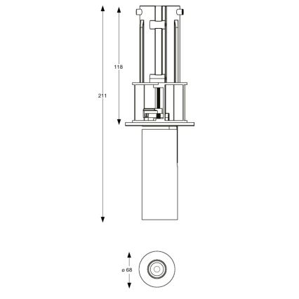 Ideal Lux - vgradna stropna točkovna LED svetilka NOVA LED/6W/230V 3000K CRI 90 premer 6,8 cm črna