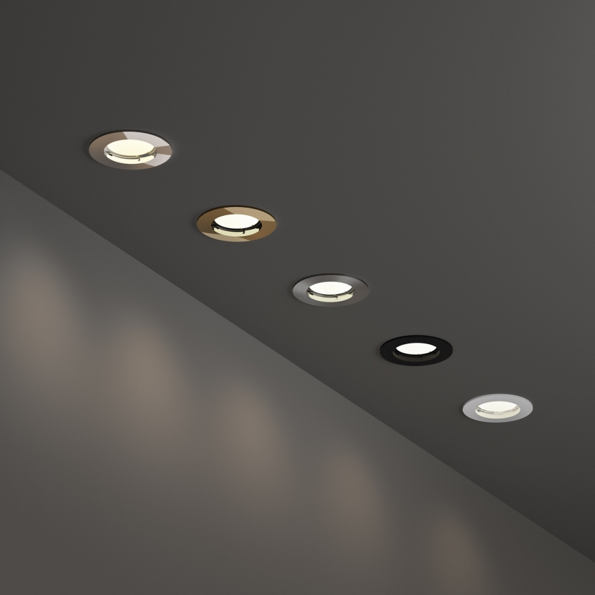 Ideal Lux - Vgradna stropna svetilka JAZZ, 1x GU10/50W/230V, premer 7,7 cm, bronzna