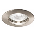 Ideal Lux - Vgradna stropna svetilka JAZZ 1xGU10/50W/230V Ø 7,7 cm matni krom