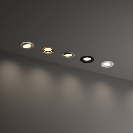 Ideal Lux - Vgradna stropna svetilka SWING 1xGU10/28W/230V premer 8,2 cm mat krom