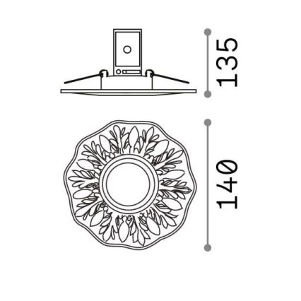 Ideal Lux - Vgradna svetilka 1xGU10/50W/230V bela