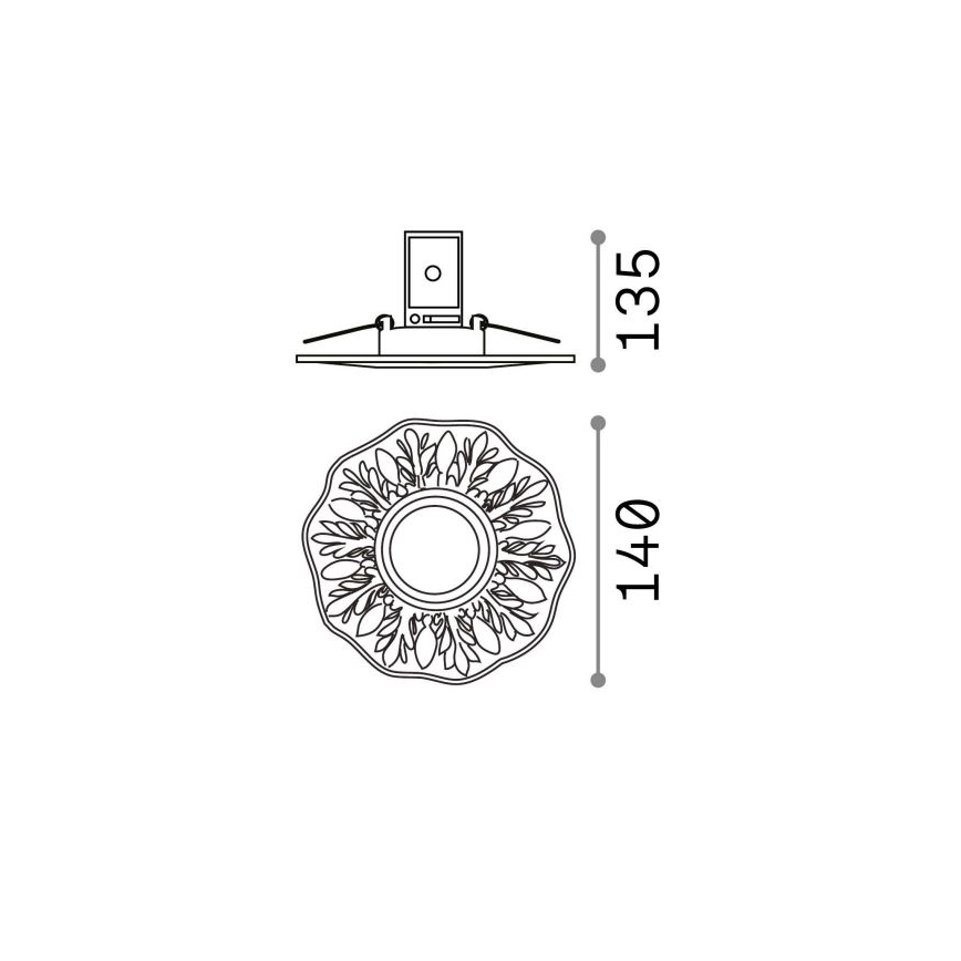 Ideal Lux - Vgradna svetilka 1xGU10/50W/230V bela