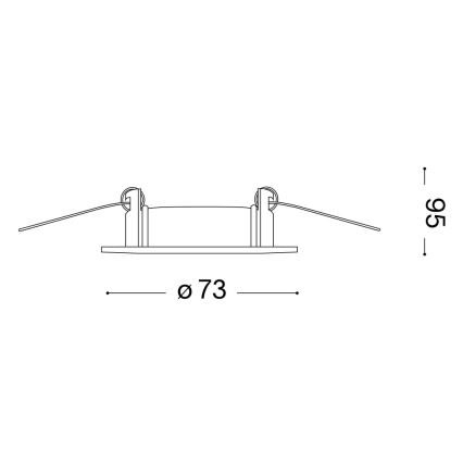 Ideal Lux - Vgradna svetilka JAZZ 1xGU10/50W/230V črna
