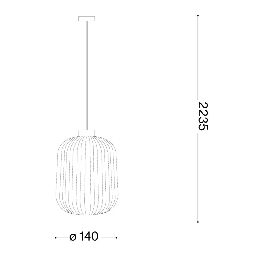 Ideal Lux - Viseča svetilka na kabelu MINT 1xE27/60W/230V premer 14 cm zelena