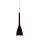 Ideal Lux - Viseča svetilka na kablu FLUT 1xE14/40W/230V, premer 10,5 cm, črna