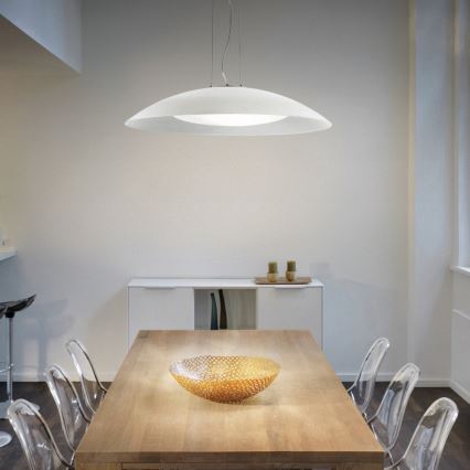 Ideal Lux - Viseča svetilka na kablu LENA 3xE27/60W/230V, premer 64 cm, bela