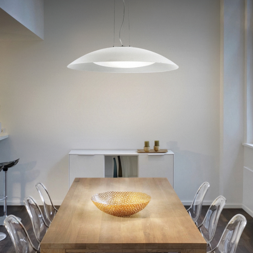 Ideal Lux - Viseča svetilka na kablu LENA 3xE27/60W/230V, premer 64 cm, bela