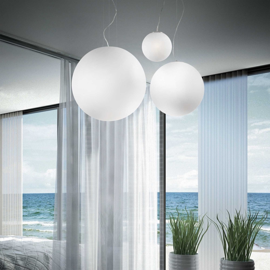 Ideal Lux - viseči lestenec MAPA 1xE27/42W/230V Ø 30 cm bel