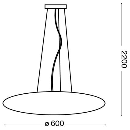 Ideal Lux - Viseči lestenec na kablu GLORY 5xE27/60W/230V Ø 60 cm, bel