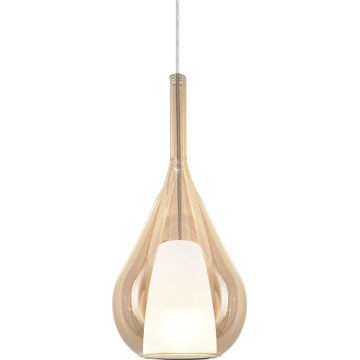 Ideal Lux - Viseči lestenec na kablu KALIQUE 1xE27/42W/230V, premer 18 cm, dimljeno bež