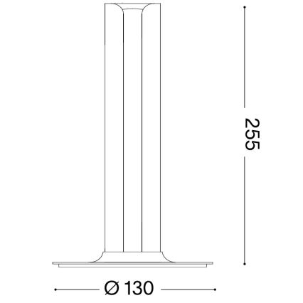 Ideal Lux - Zatemnjevalna LED namizna svetilka DORICA LED/8W/230V CRI 90 črna