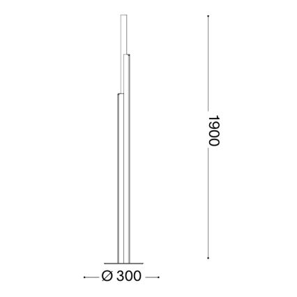 Ideal Lux - Zatemnljiva LED stoječa svetilka DORICA 3xLED/33W/230V CRI 90 bela