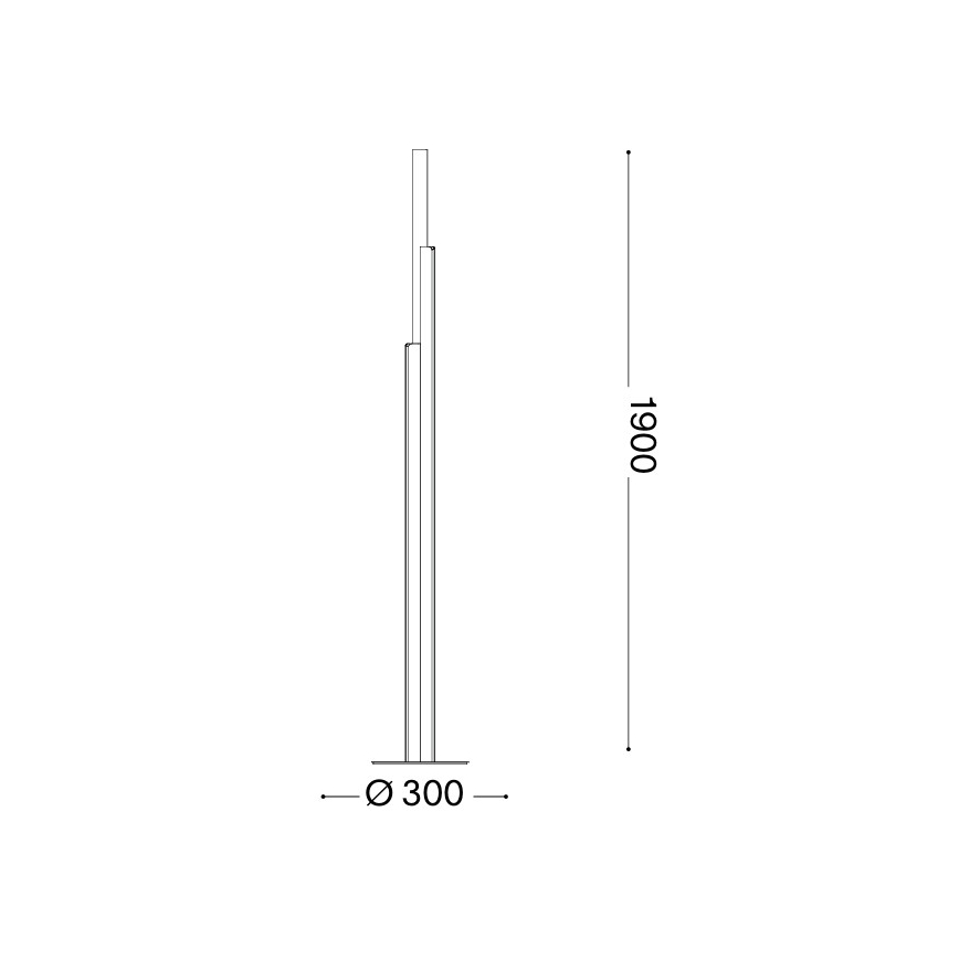 Ideal Lux - Zatemnljiva LED stoječa svetilka DORICA 3xLED/33W/230V CRI 90 bela