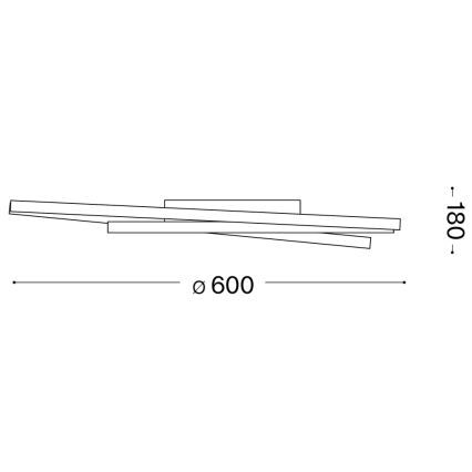 Ideal Lux - LED stropno svetilo z zatemnitvijo OZ LED/48W/230V premer 60 cm CRI 90 bela